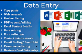 do fast data entry,typing documents,lead generation work