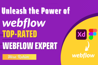 design and develop professional webflow website, figma, xd to webflow