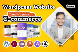 build professional wordpress ecommerce website or landing page