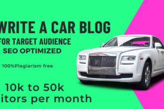 do captivating SEO focused automotive content for car blogs