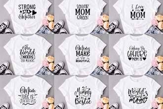 create awesome graphic typography trendy  t shirt design