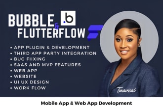 ui ux design in figma for bubble io website flutterflow app developer adalo app