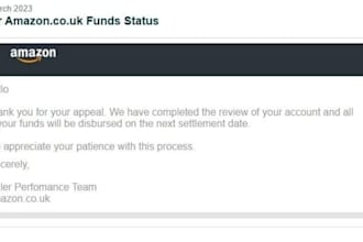 appeal to release withheld funds from amazon account