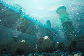 design conceptual illustrations of underwater habitats