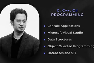 do coding in c plus plus, c, c sharp and stl programming