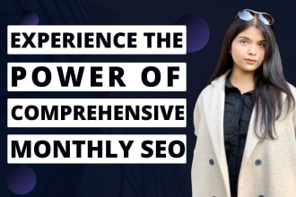 do complete monthly SEO service with on page and off page