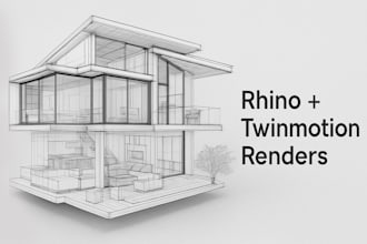 model your architectural project in rhino and render it with twinmotion