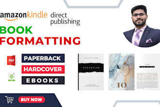 amazon KDP book formatting, kindle book formatting and layout design