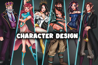 do professional character design illustration
