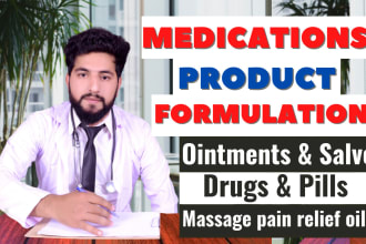 formulate homemade and industrial medicines, ointments or massage serum oils