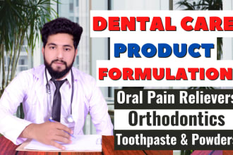 formulate dental care products natural or artificial teeth formulas as a dentist