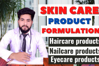 do a formulation of skin and hair care, nail and eyecare products as a chemist