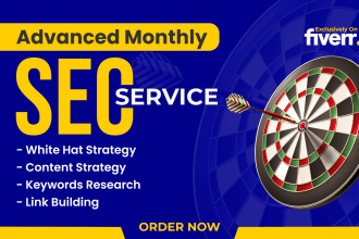 provide advanced monthly SEO service for google ranking