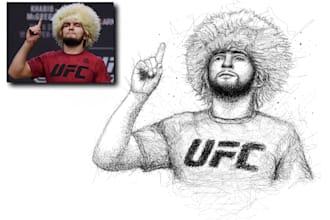 unique scribble art portrait service custom artwork