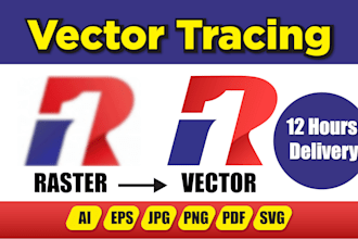 recreate, vector tracing, vectorize and convert logo