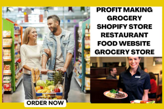 design profit making grocery shopify food restaurant website grocery store