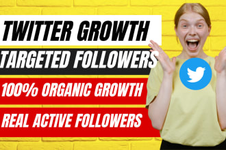 do twitter marketing and promotion to grow genuine followers with organic growth