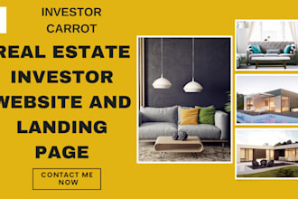 design investor carrot website, real estate website, landing page, real estate