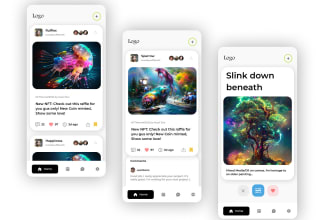 do stunning nft marketplace app and website UI UX design