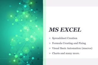 be your expert ms excel support