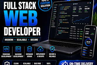be your full stack web developer for full stack ai website development