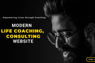 design life coaching website, consulting website, business coaching website