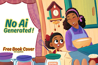 draw children book illustration and cover