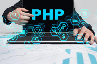 develop website using PHP, laravel, codeigniter, yii, symfony
