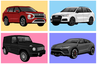 draw a vector illustration of your car or any vehicle