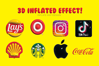 create an 3d inflate design