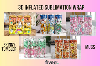 design custom 3d inflated sublimation wraps