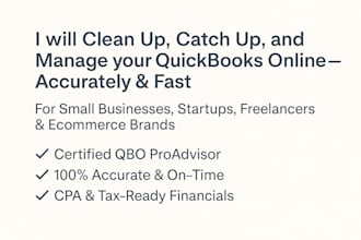 clean up, catch up, and manage your quickbooks online accurately and fast