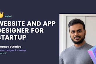 create website UI and UX design for startup