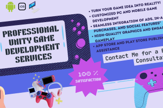transform your game ideas into interactive unity games