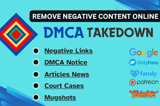 remove mugshots,negative search results from google with dmca and legal method
