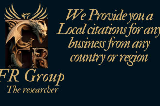do SEO local citations on USA, UK and canada, google my business, maps listings