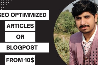 do research and seo article writing for your website