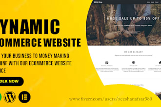 build a dynamic wordpress ecommerce website