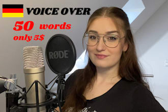 produce a female german voice over in a calm voice