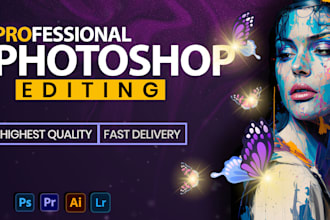 do adobe photoshop editing and any illustrator work