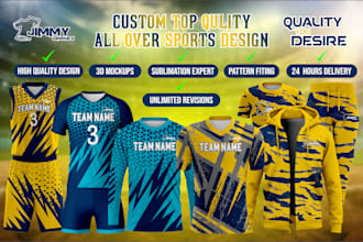 do 3d mock ups of sports jerseys for you