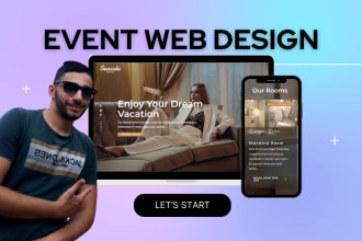design a premium event, ticket booking website