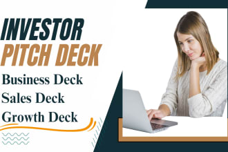 write and design a pitch deck for your startup or business
