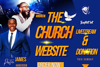 design church website,ministry website,church flyer, wix,charity website