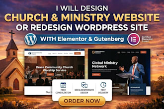 design church website, ministry website, church flyer