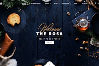 create restaurant website, food website, food delivery, café, grocery website