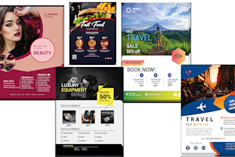 design eyecatching marketing, tour, travel flyer