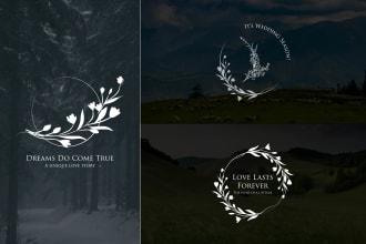do modern hand drawn, botanical boho and minimalist logo