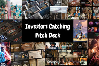 design urgent pitch decks, scripts, movies, TV shows, screenplays