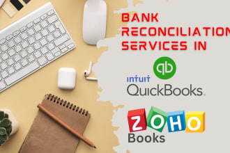 do reconciliation of bank accounts using zoho books and quickbooks online